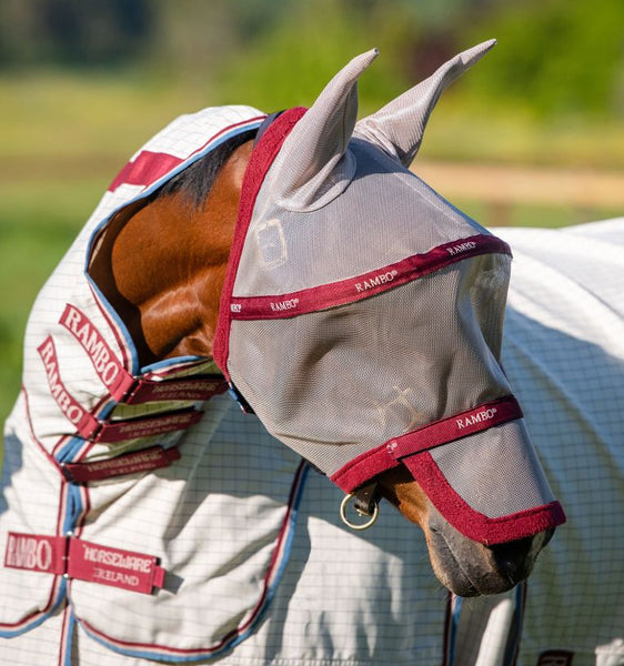 Rambo Flymask Plus - Oatmeal