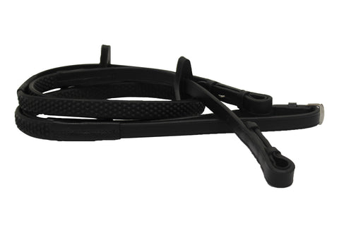 Horseware Rubber Grip Reins - Black | HorseFit NZ